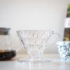 V60 clear plastic pour over coffee brewer