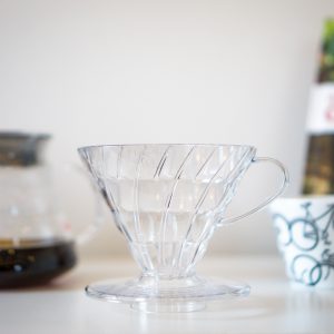 V60 clear plastic pour over coffee brewer