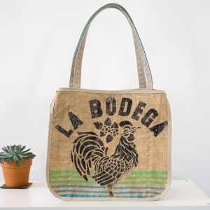 Upcycled coffee bag tote